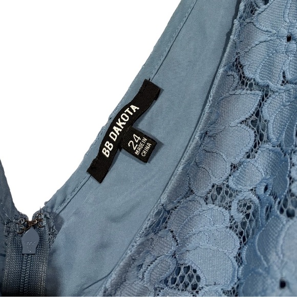 BB Dakota, Blue Floral Lace Sleeveless Dress - Size 24W (plus size) - Picture 4 of 10